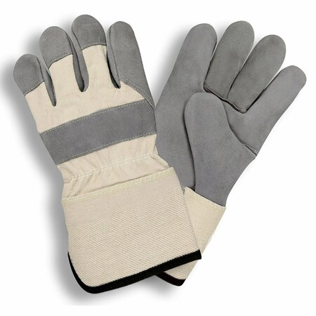 CORDOVA Palm, Cowhide, Premium, Side, Split, Gauntlet Cuff Gloves, L, 12PK 7510AL